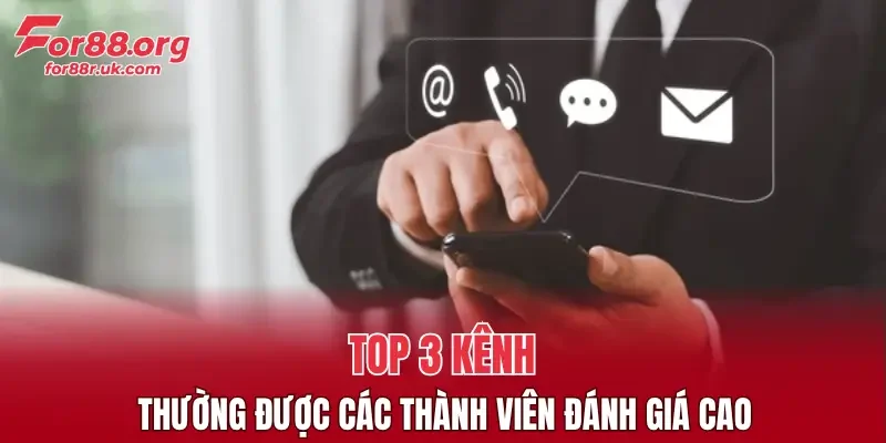 Top 3 kênh thường được các thành viên đánh giá cao